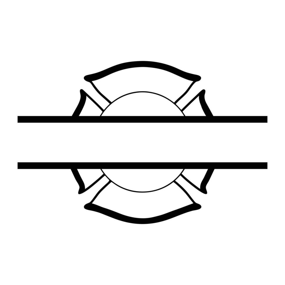 Firefighter Badge Illustration for Fire Department Clipart Projects vector