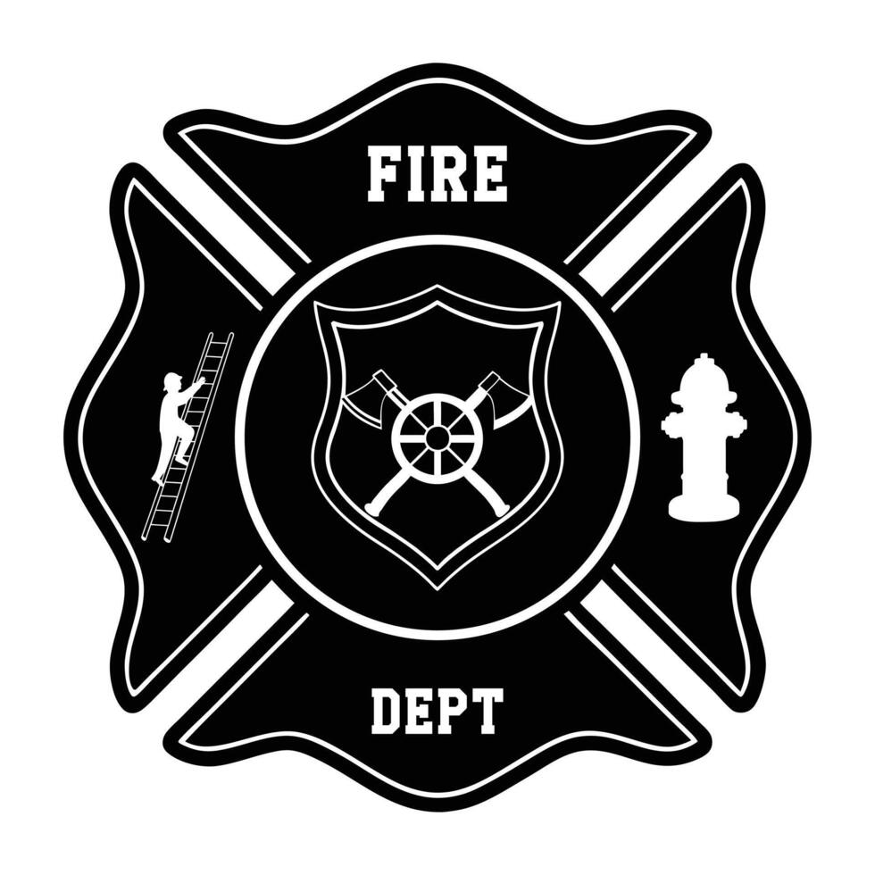 Firefighter Clipart for Fire Department Graphic Design Projects vector