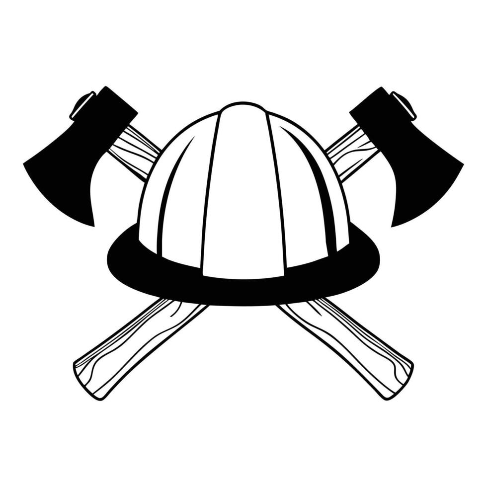 Firefighter Clipart Design for Fire Department Promotional Materials vector