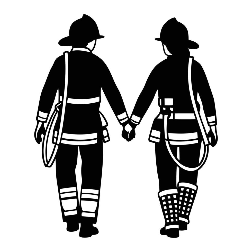 Fireman Clipart for Fire Department Promotional Design vector