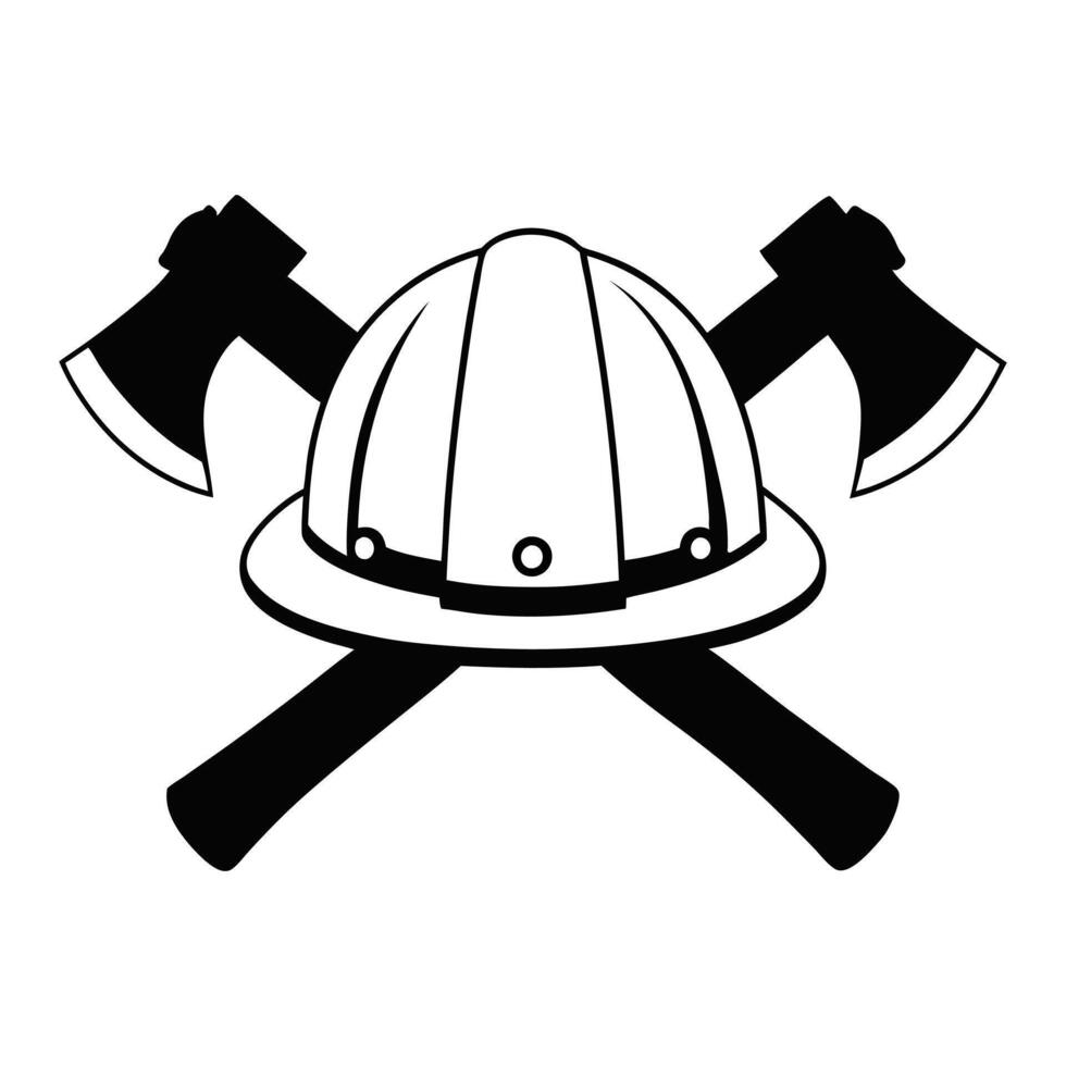 Firefighter Clipart Design for Fire Department Merchandise vector