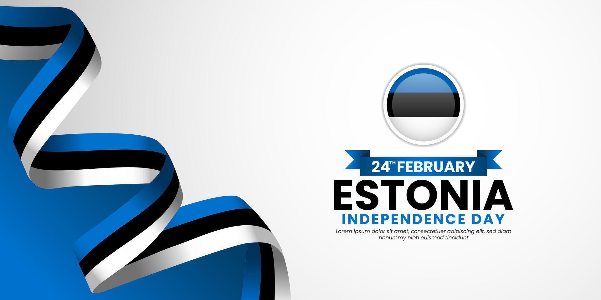 Estonia Flag Background for Independence Day Design with blank space area vector