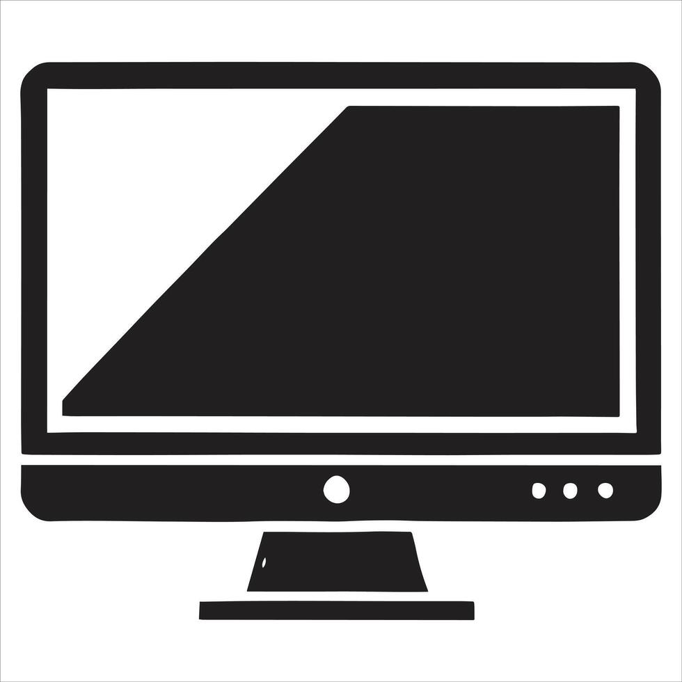 Computer monitor icon vector