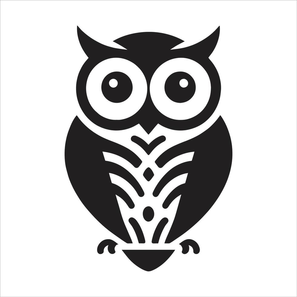 An owl icon on a white background vector