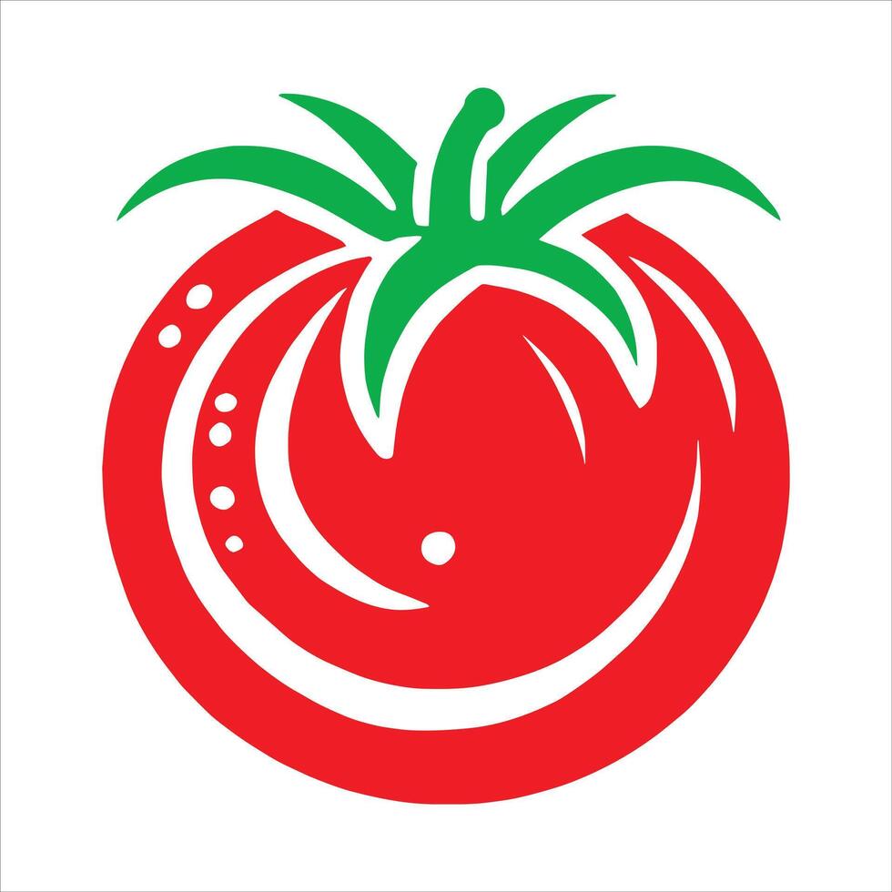 Modern Tomato Logo Design with Abstract Style for Food Branding and Organic Business vector