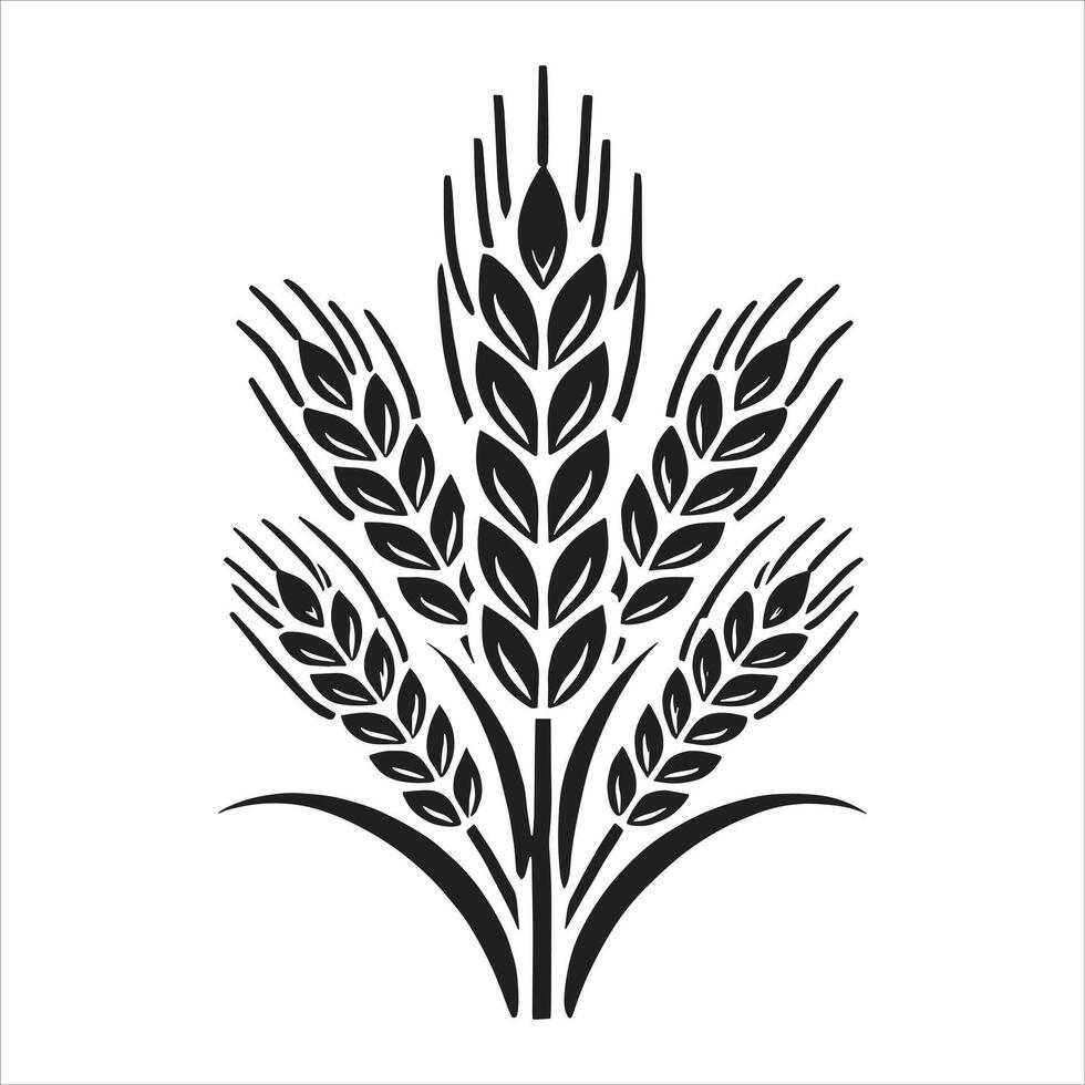 A wheat field icon on a white background vector