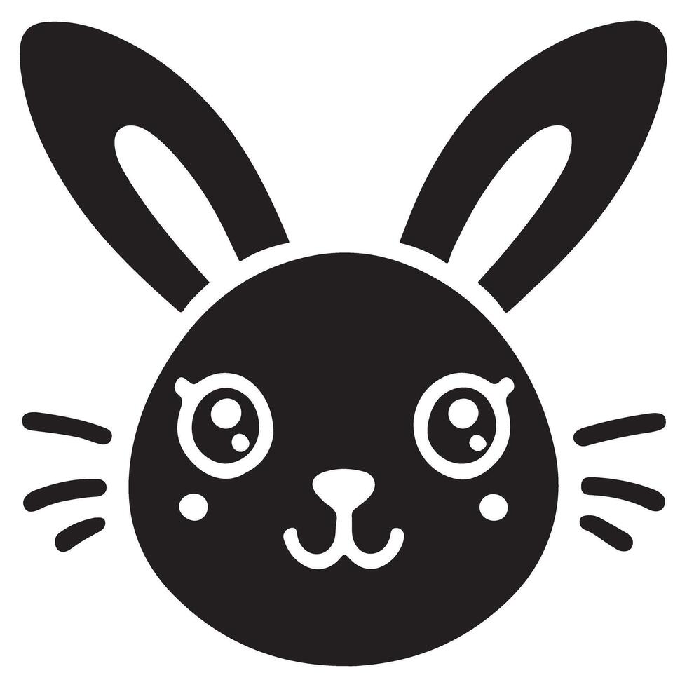 Adorable Bunny Face Art for Kids Projects and Design vector