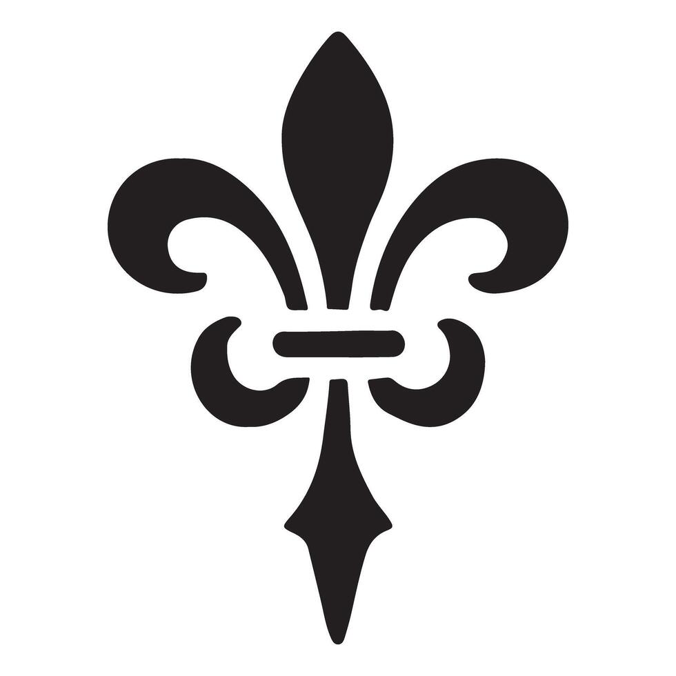 Simple fleur de lis silhouette art for design project vector