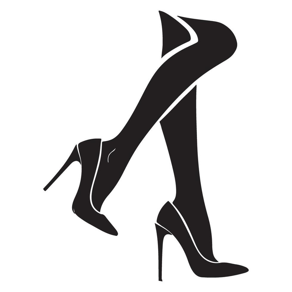 High Heels Silhouette Graphic Fashion Style Illustration vector