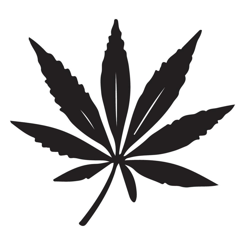 Marijuana Leaf Silhouette for Medical and Recreational Use vector