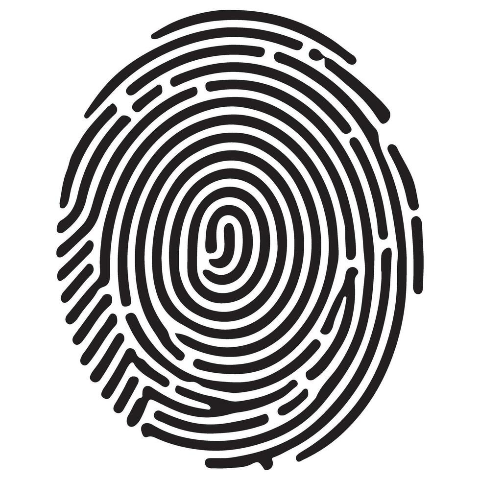 Unique Fingerprint Illustration Human Identity Identification Art vector