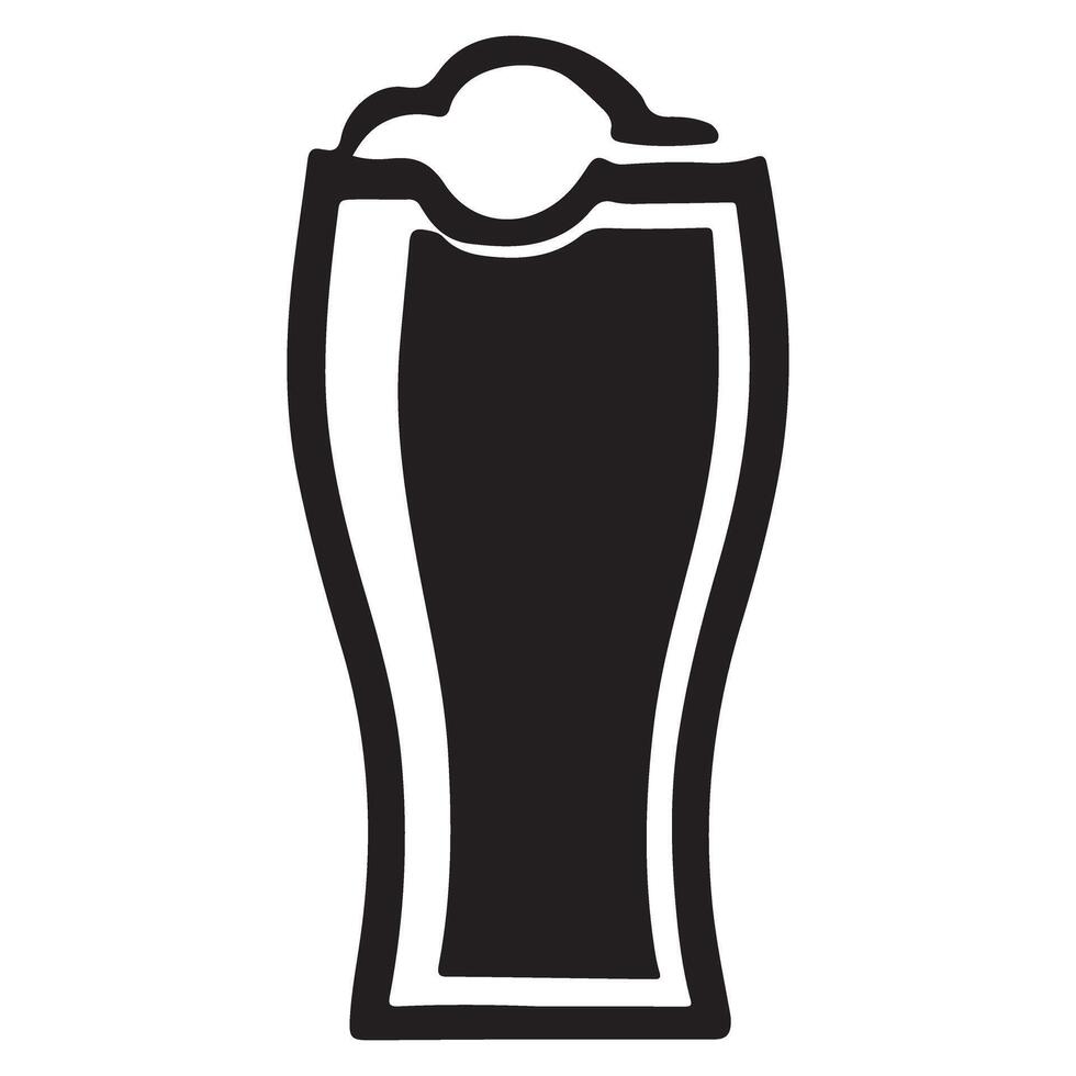 Delicious Refreshing Beer Glass Art Illustration for Beverage Lovers vector