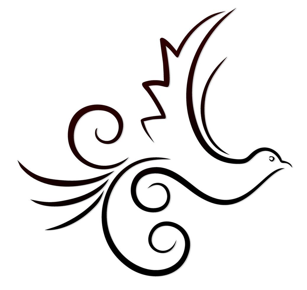 logo of stylized birds. vector