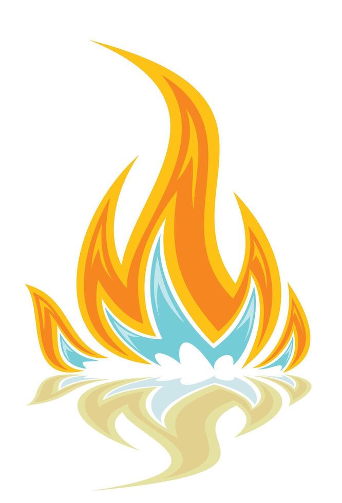 Logo bright flame. vector