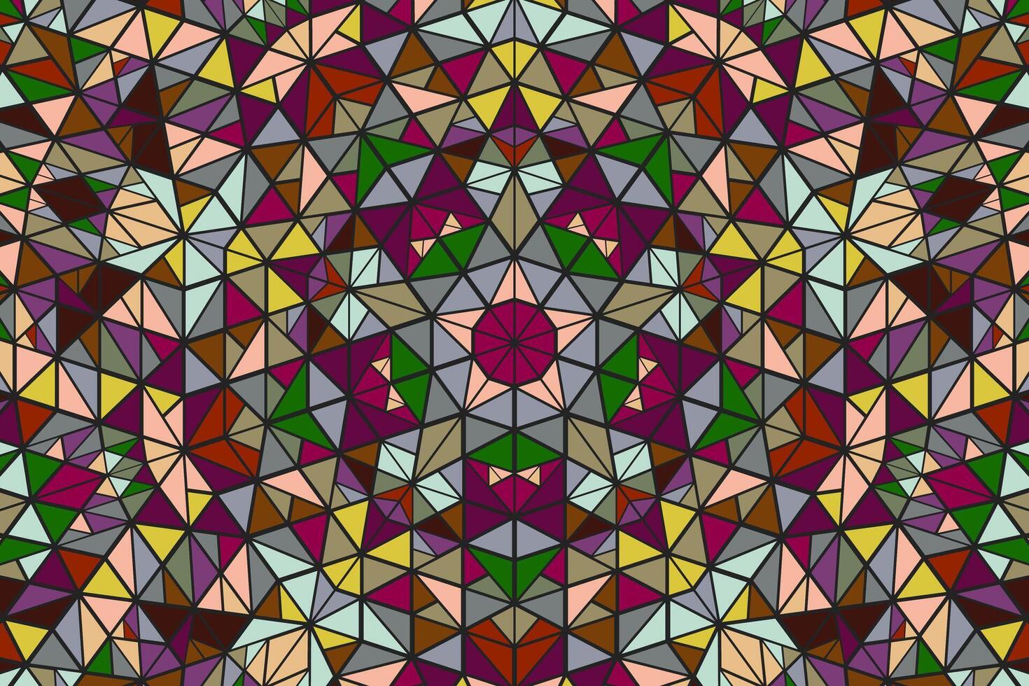 A colorful geometric pattern with many different colors vector
