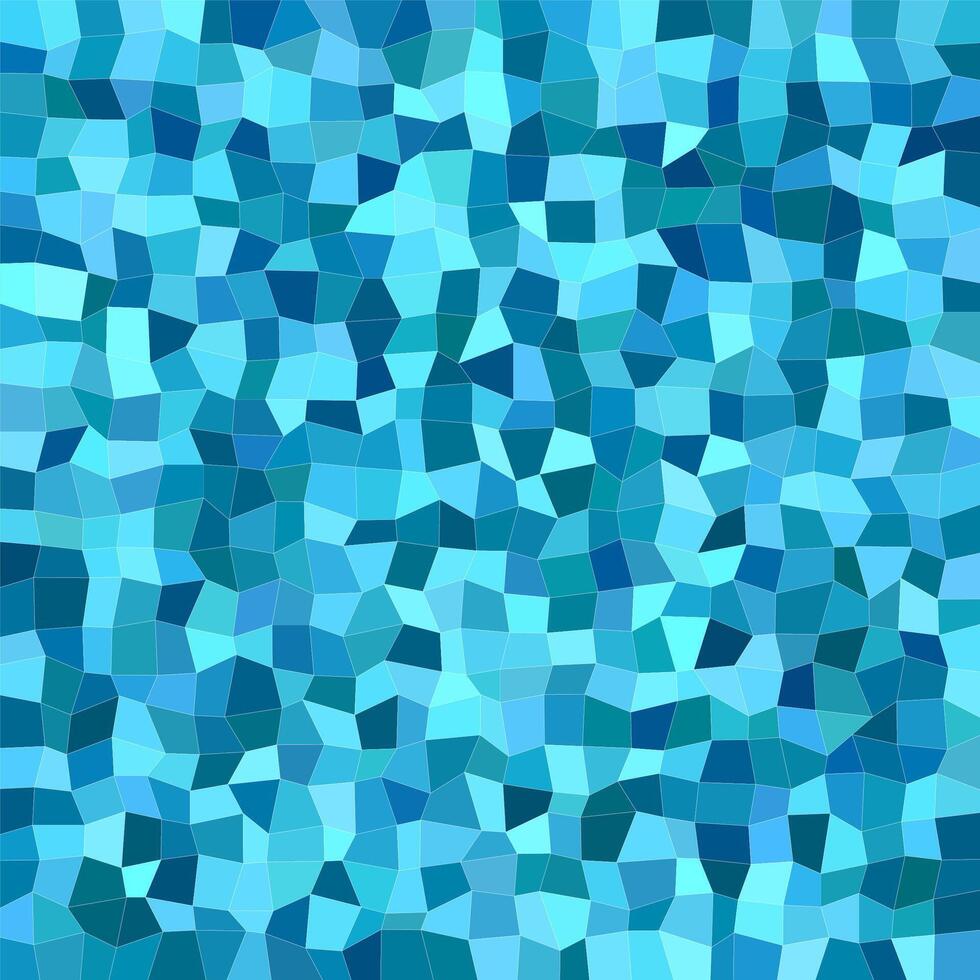 Blue mosaic background with squares and triangles vector