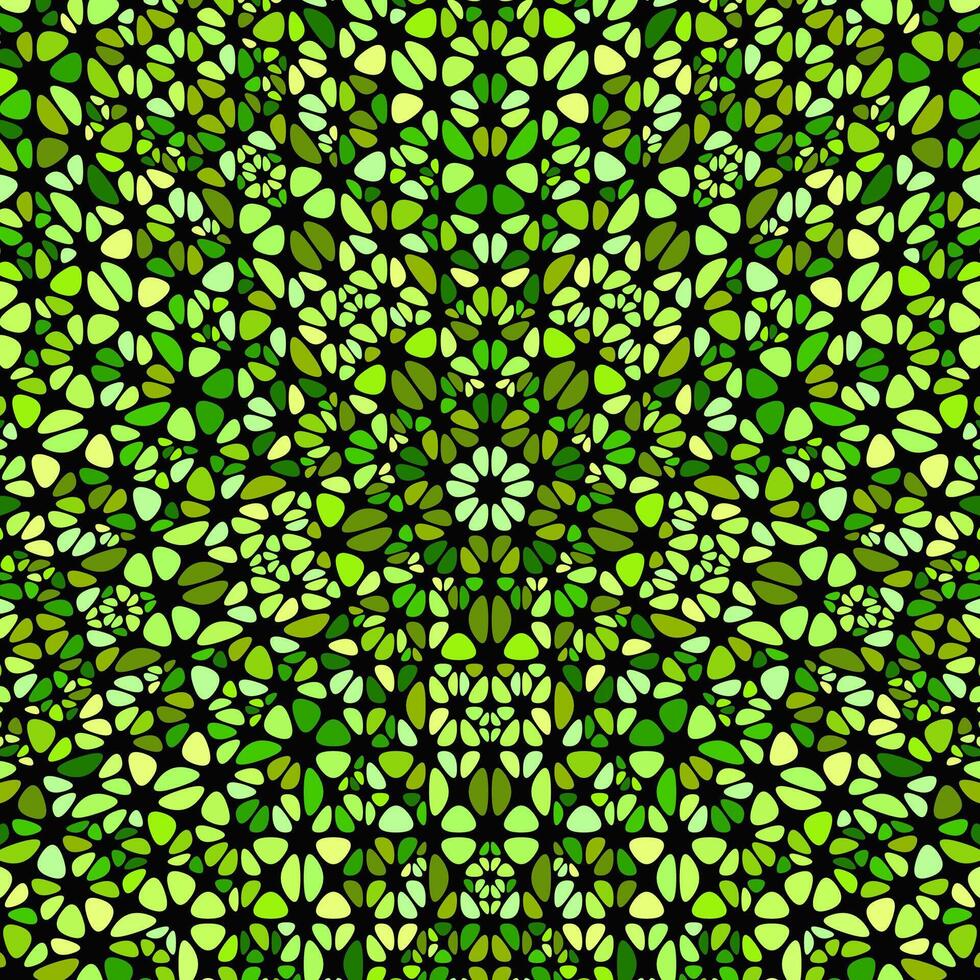 A green mosaic pattern with many small squares vector
