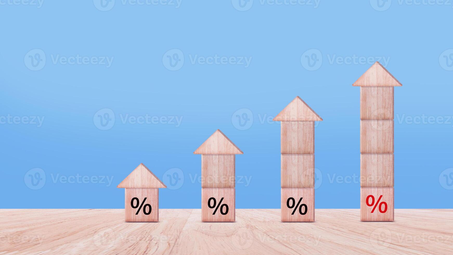 Percent sign, Financial, stocks, interest rate and GDP percent change, wooden block with percentage sign for interest rate, ranking, Financial photo