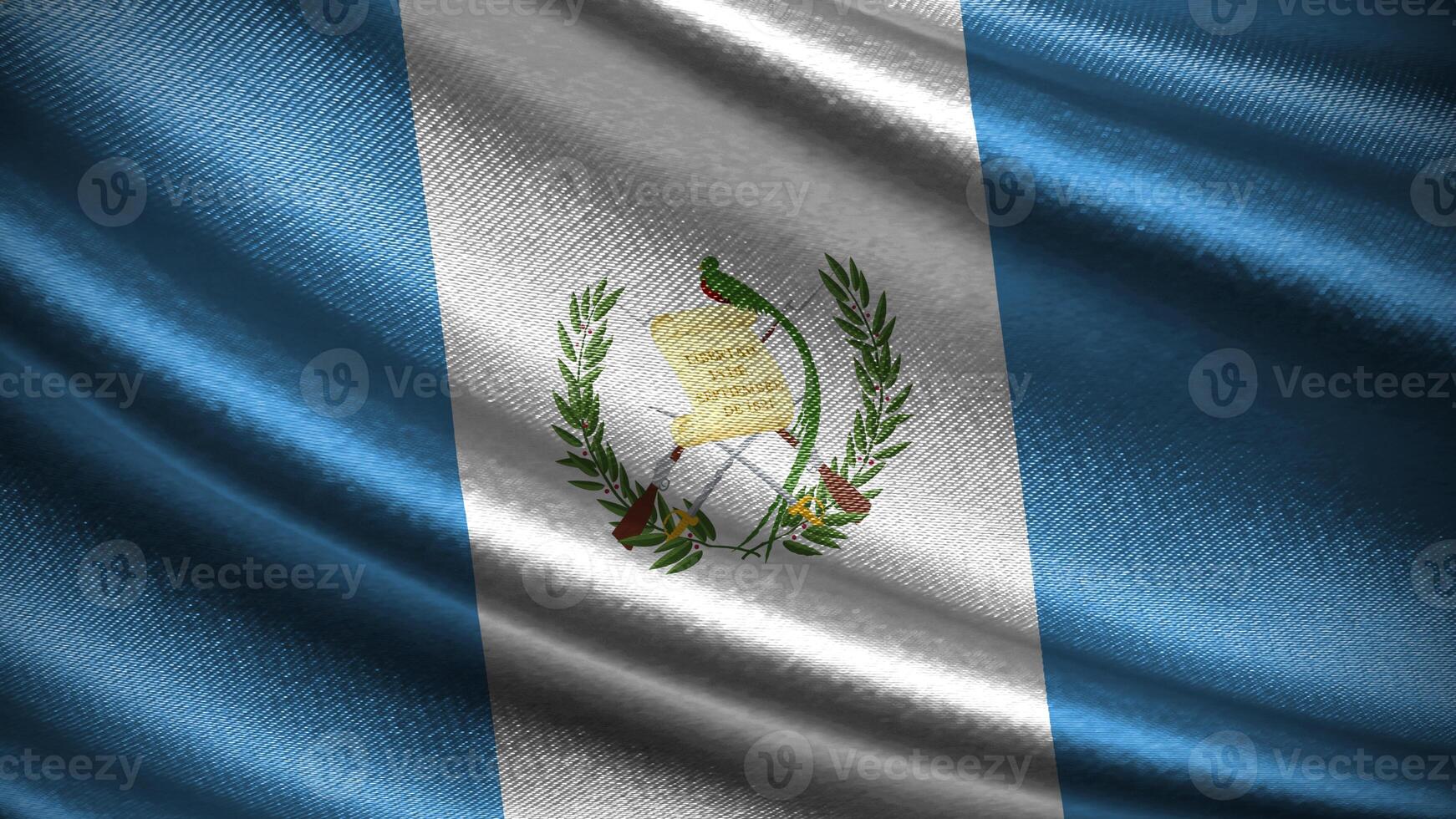 Guatemala flag with realistic silky wave texture photo