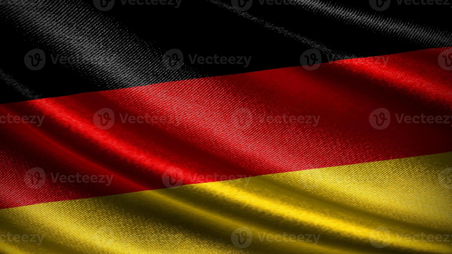 Germany flag with realistic silky wave texture photo