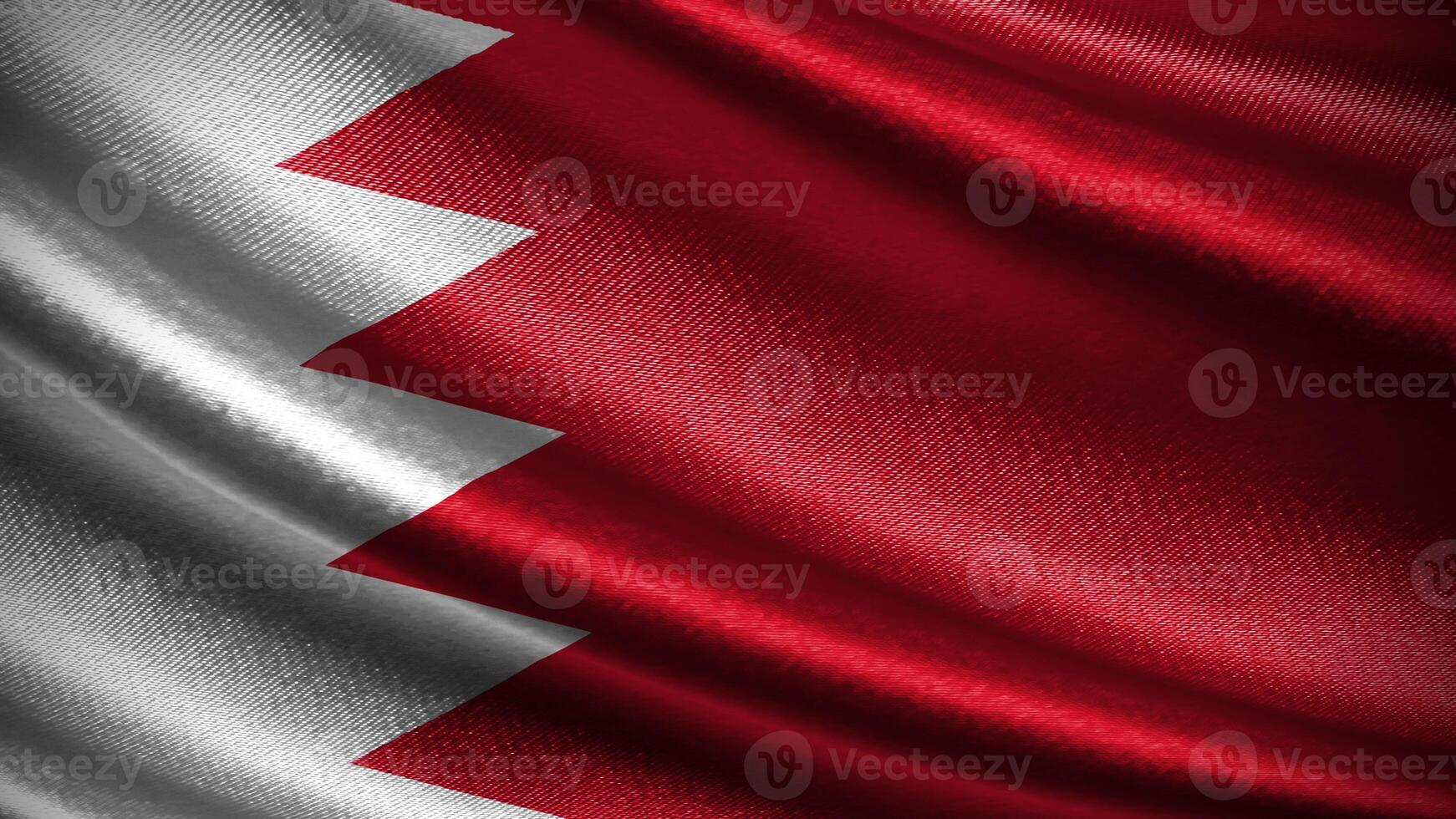 Bahrain flag with realistic silky wave texture photo