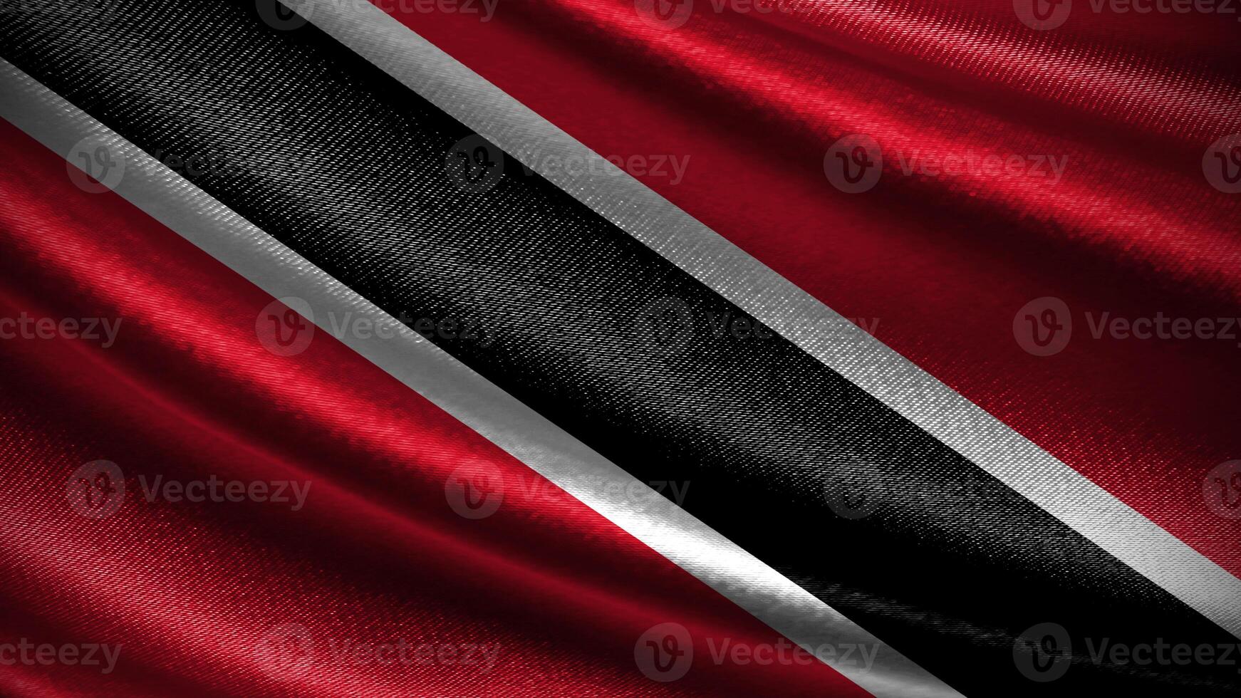 Trinidad and Tobago flag with realistic silky wave texture photo