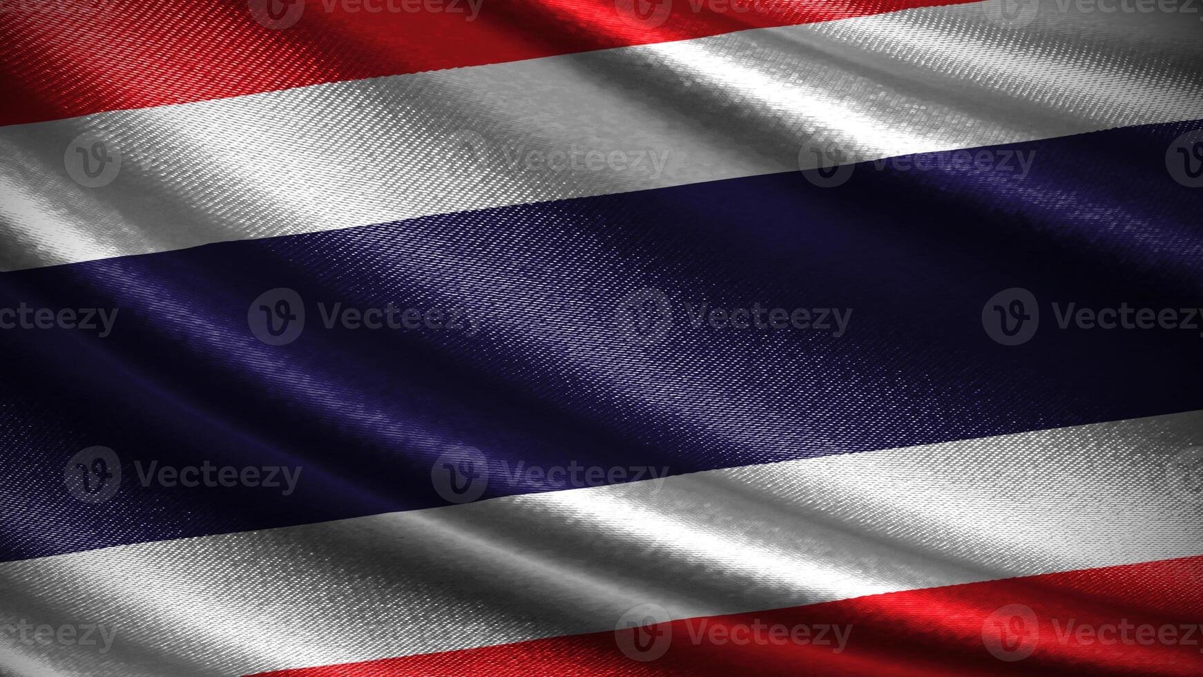 thailand flag with folds and folds photo