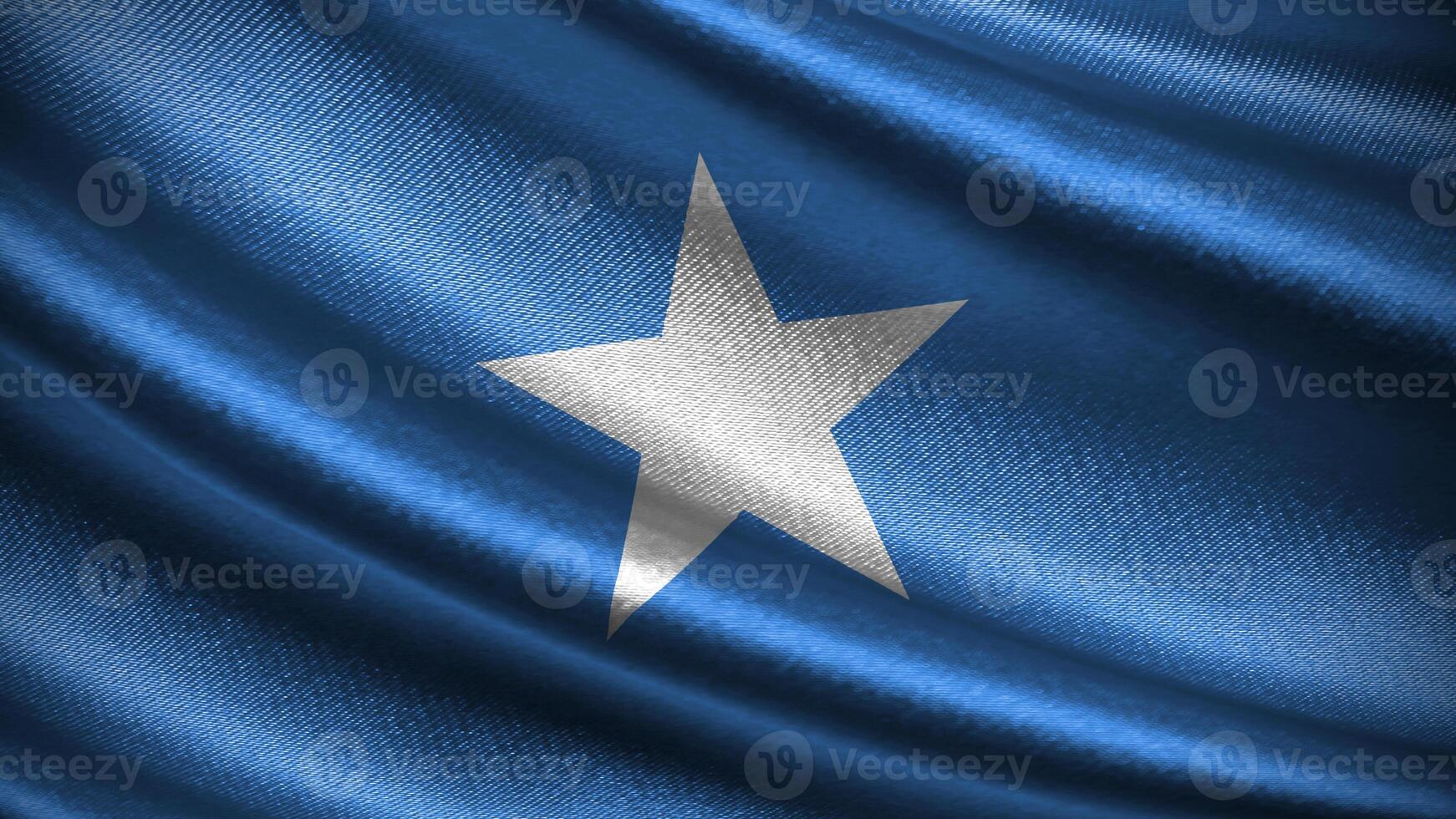 Somalia flag with realistic silky wave texture photo