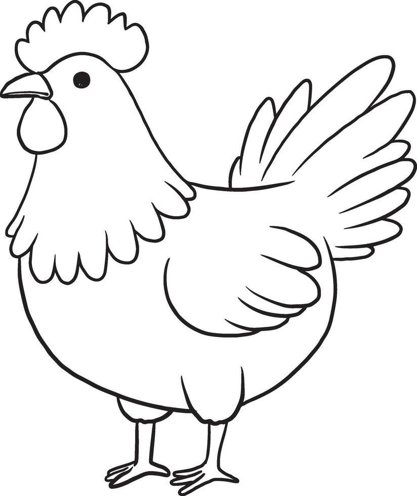 illustration of cartoon chicken vector