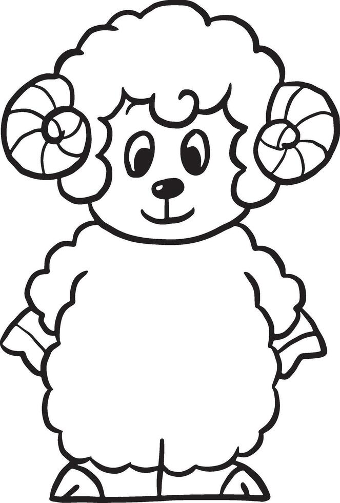 illustration of cartoon sheep Artwork vector