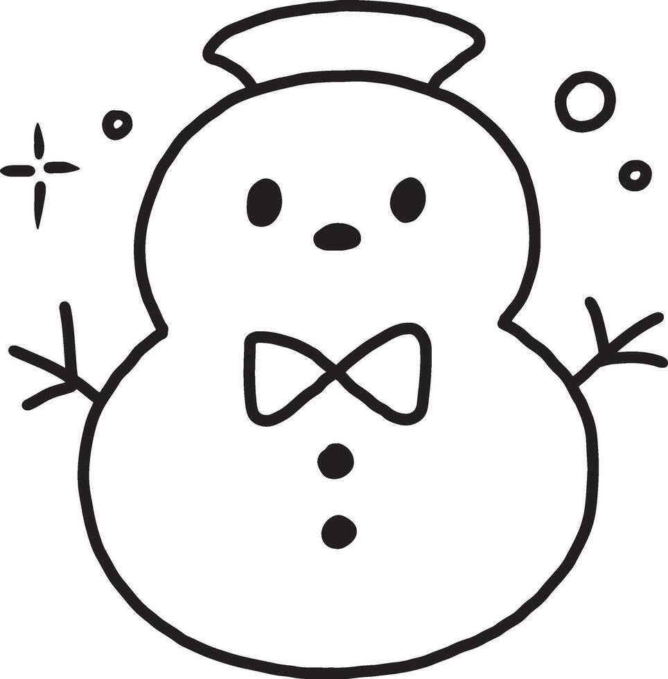 snowman with scarf Artwork vector