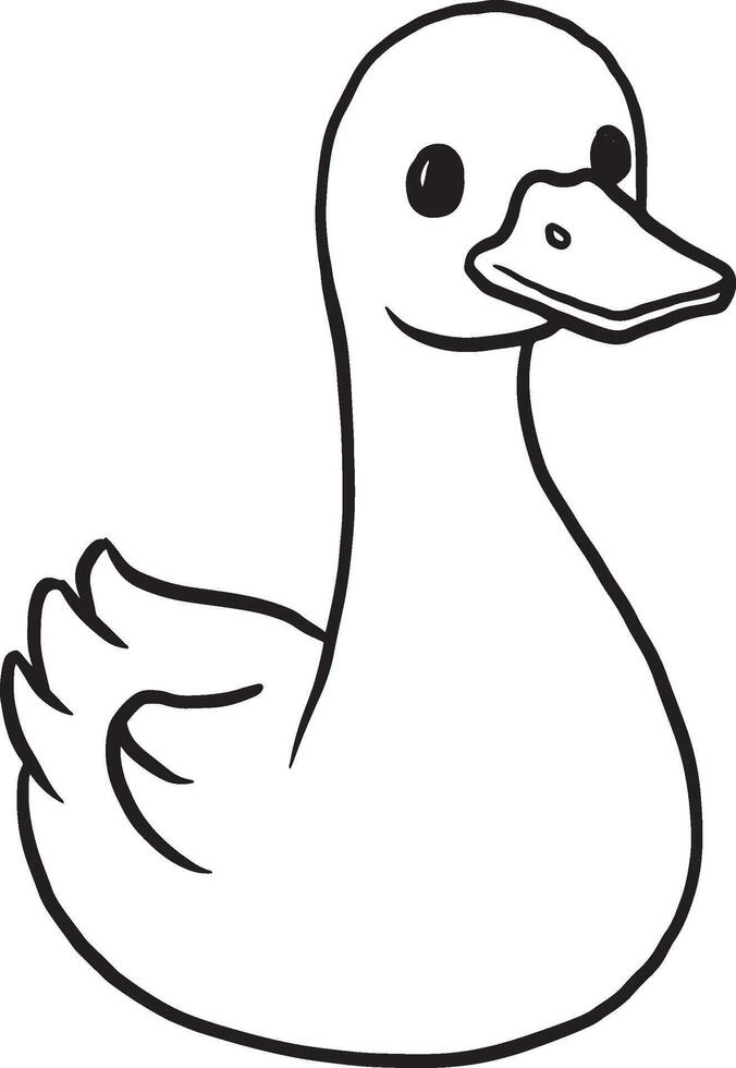 white duck isolated on white background vector
