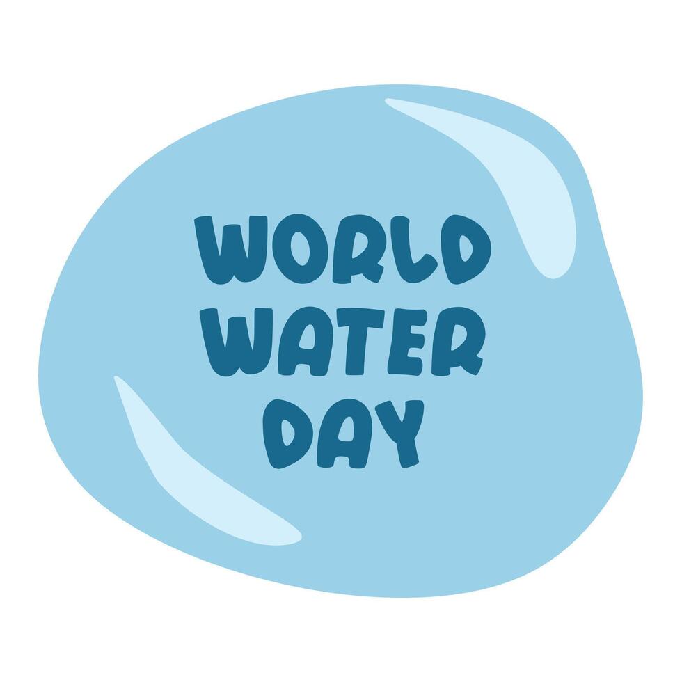 World water day, saving water quality vector