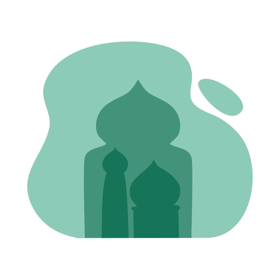 Ramadan karem mosque silhouette element vector