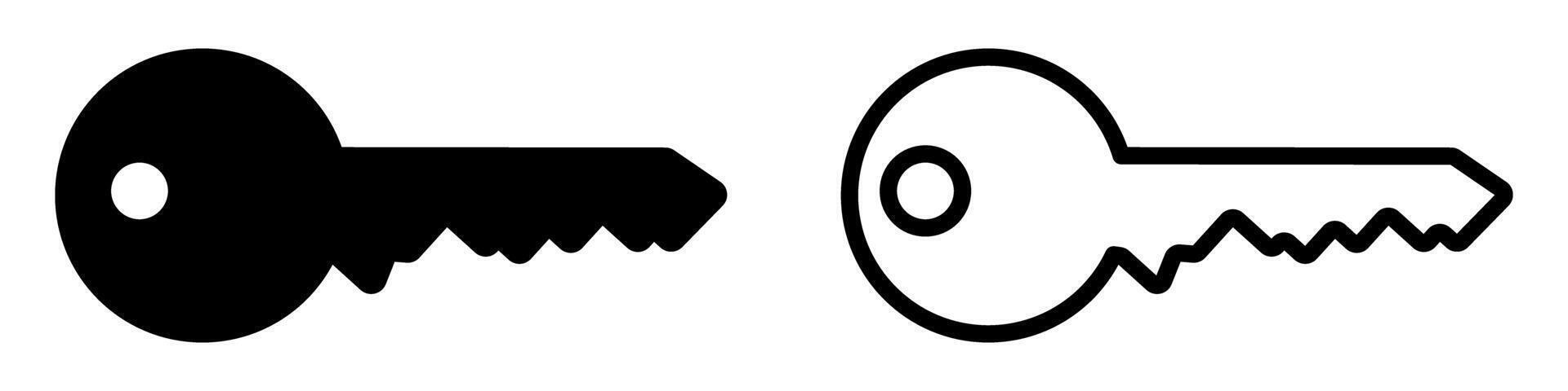 Key icon set vector