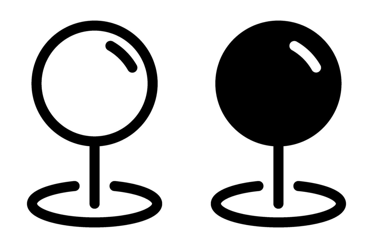 Push pin set vector