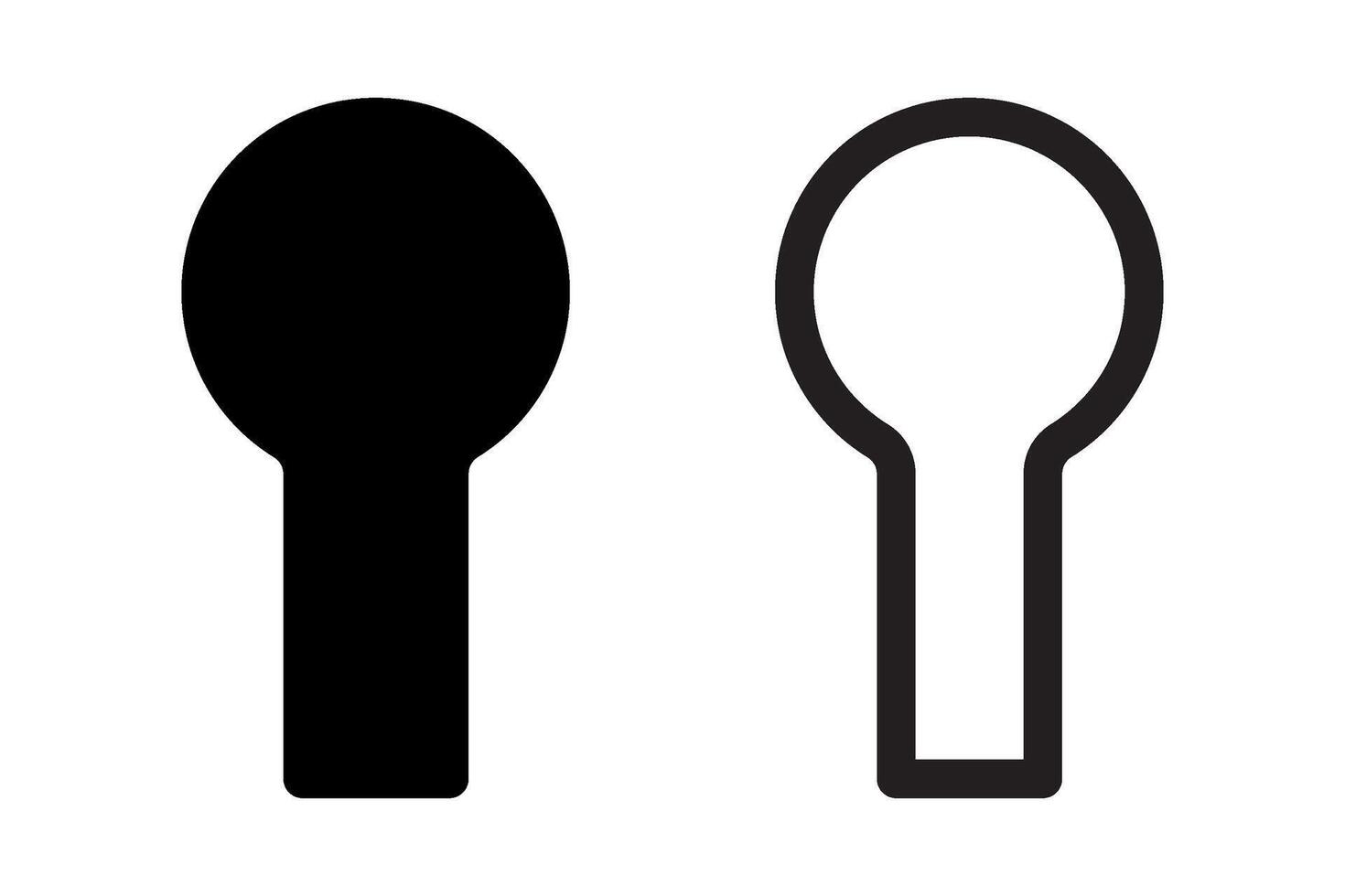 Keyhole icon symbol set vector
