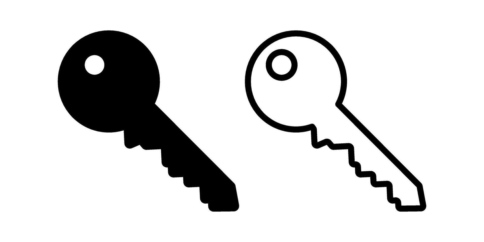Key icon symbol set vector