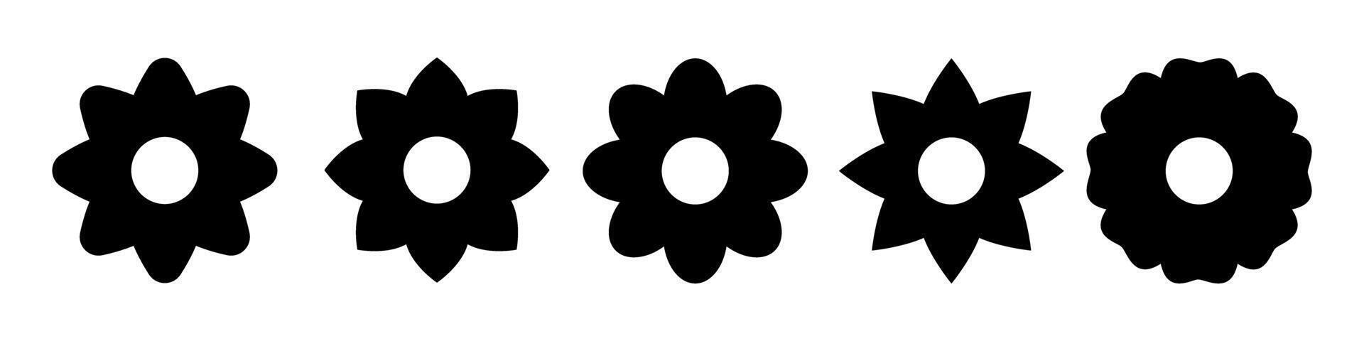 Flower icon symbol set vector