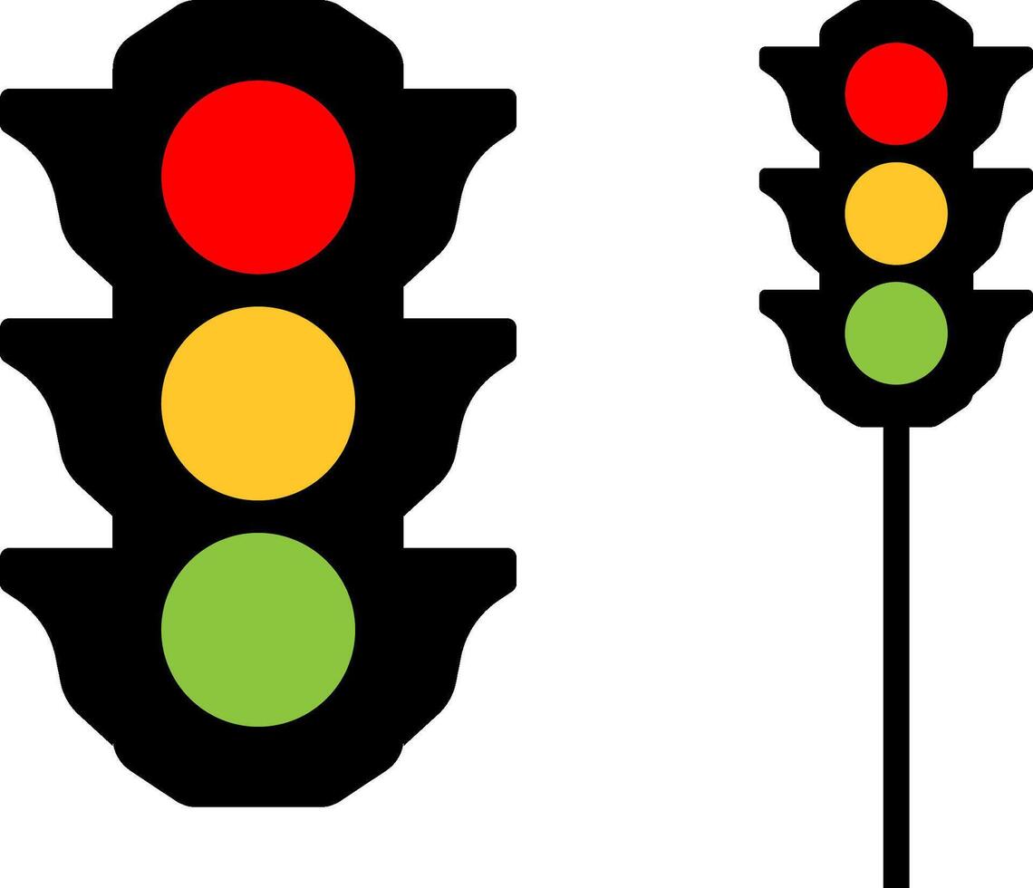 Traffic lights icon vector