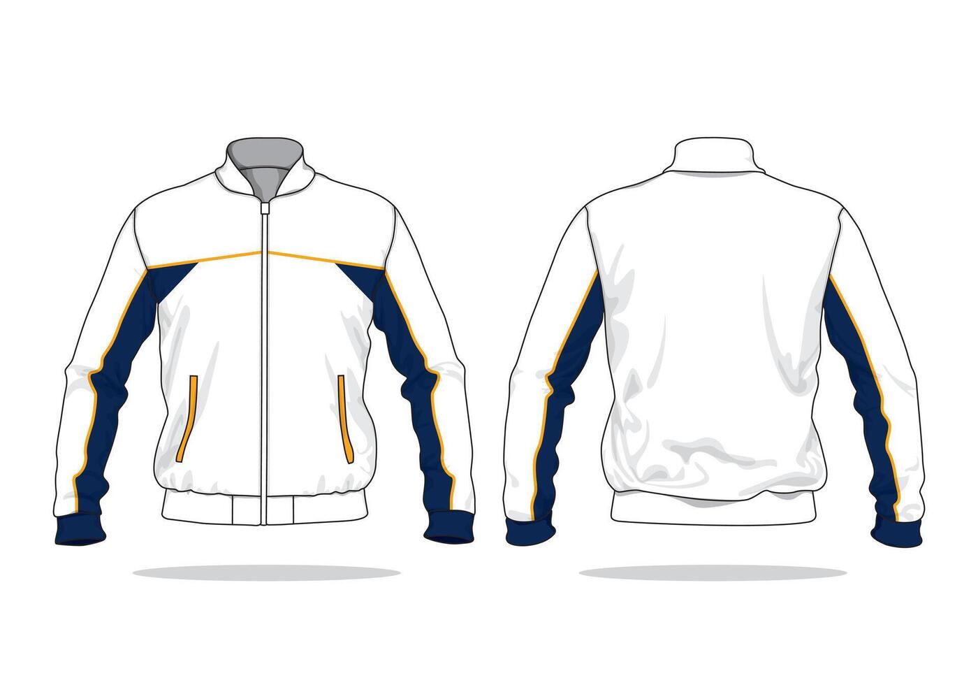 White Jacket template for mock up design vector