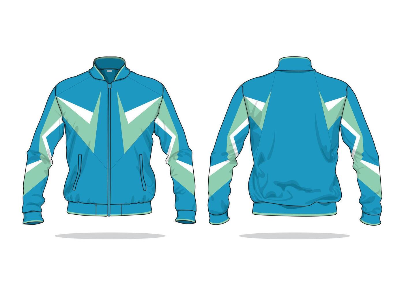 Futuristic design jacket template with abstract design vector