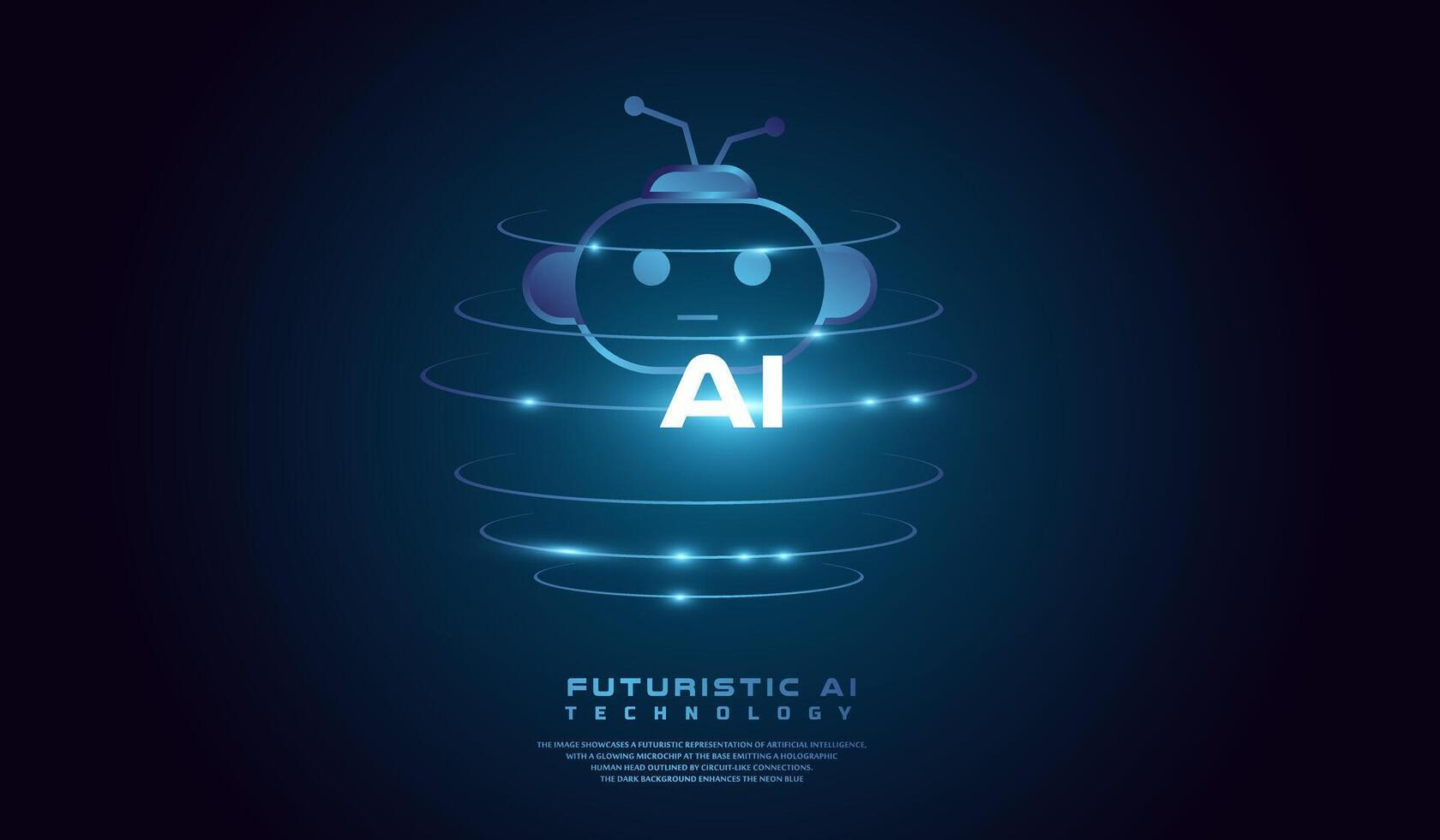 The Artificial intelligence robot visionable network concept background, abstract of AI vector