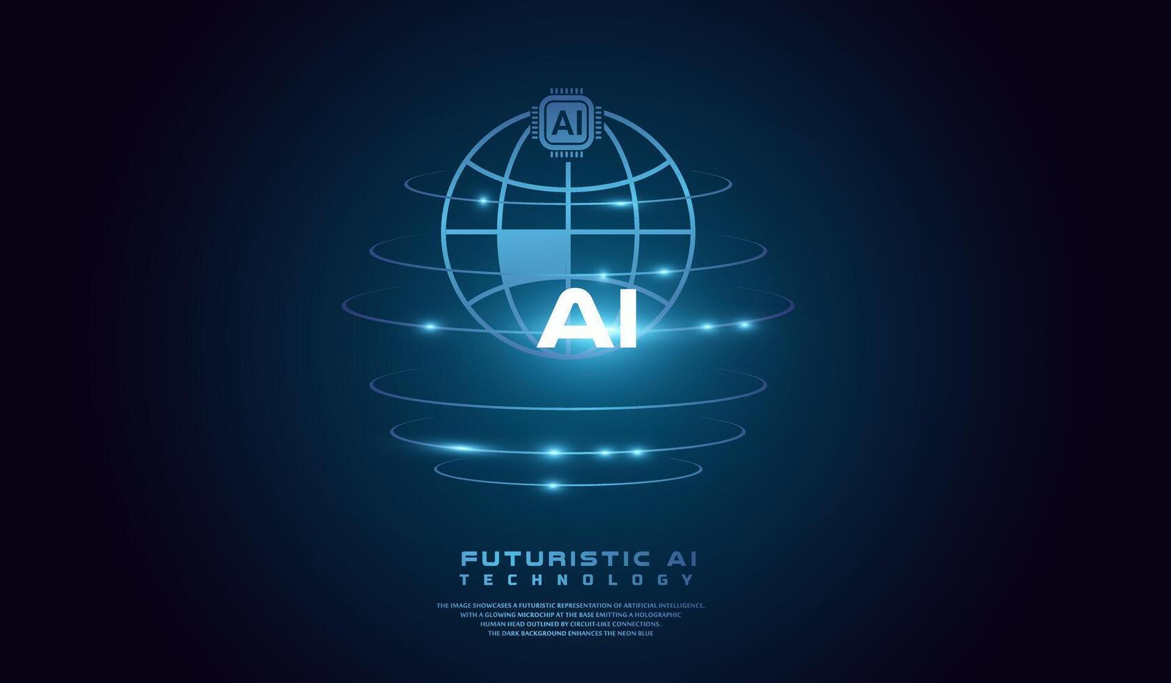 Artificial intelligence-AI- symstem concept background, abstract background for AI concept world background vector