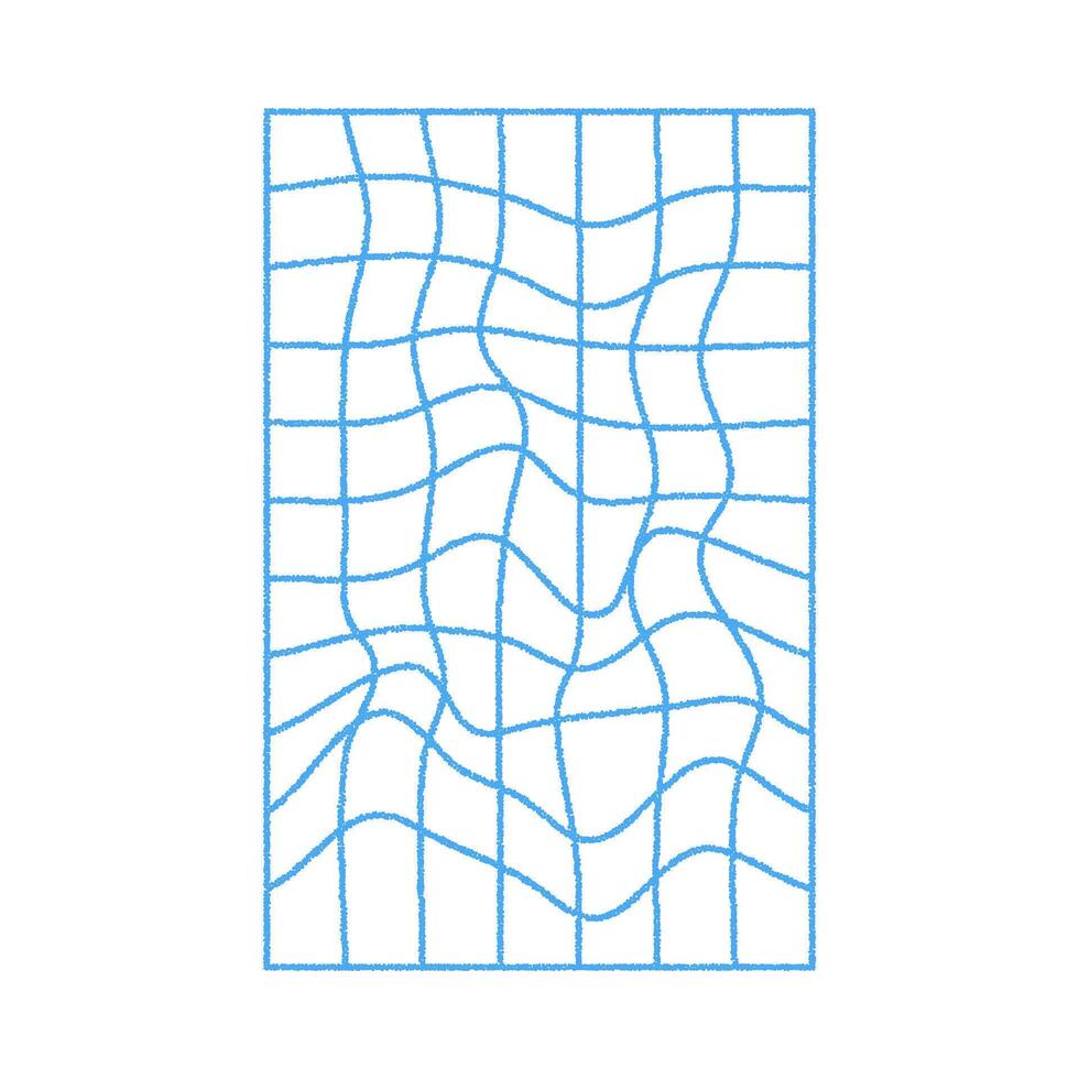 A blue and white square with a grid pattern vector