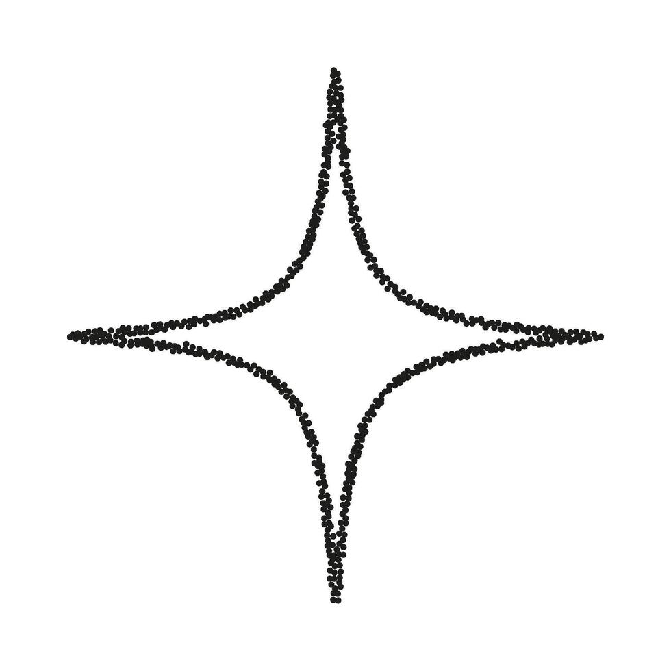 A star made of black dots on a white background vector
