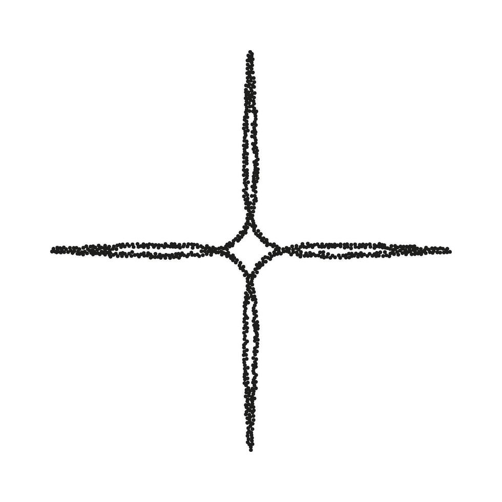 A cross made of black beads on a white background vector