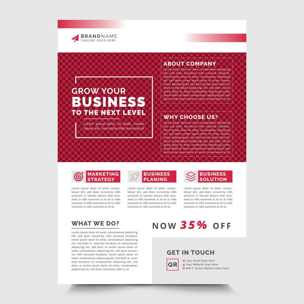 A4 Size Flyer Poster Brochure Template Design vector