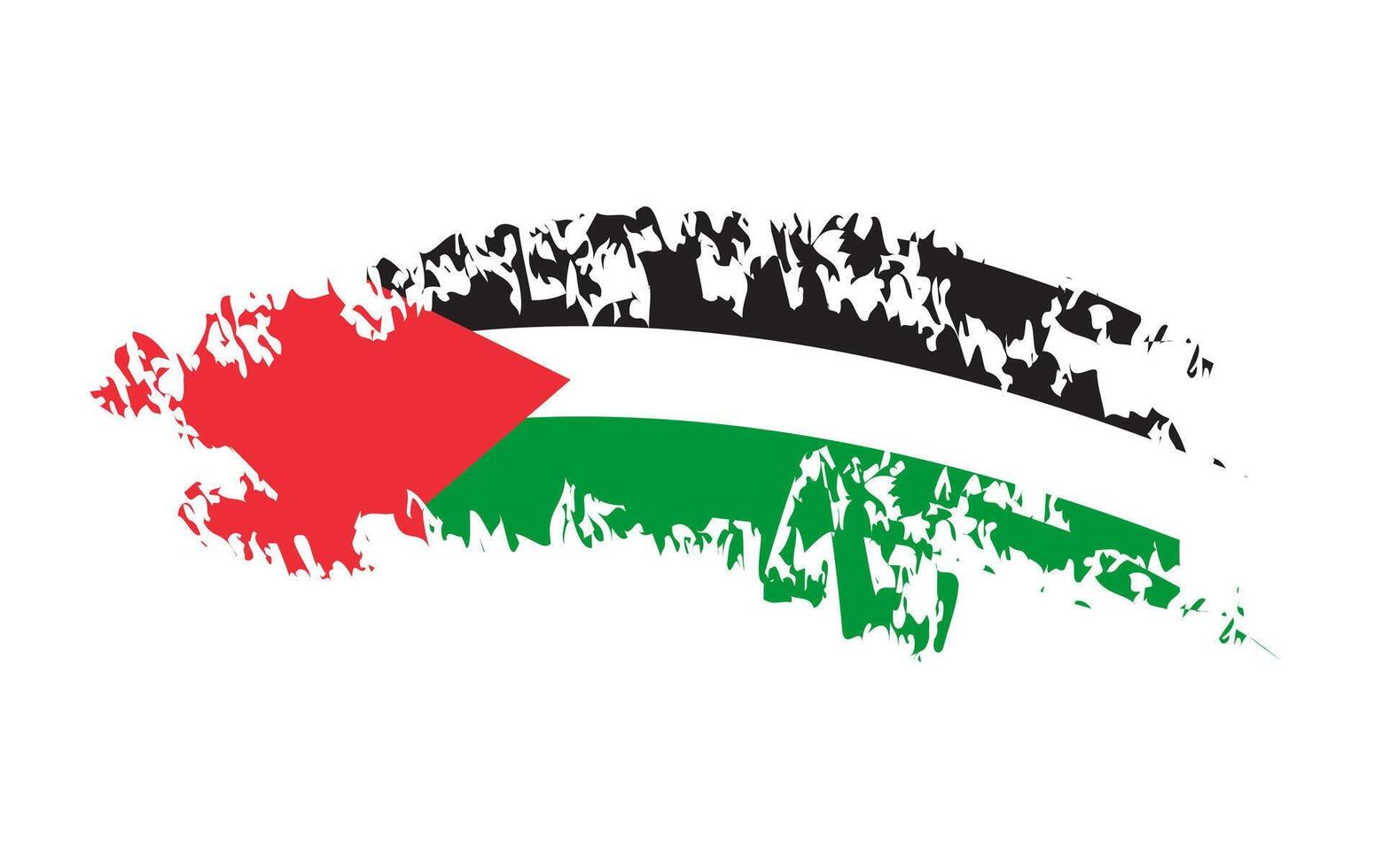 Palestine flag with grunge texture vector