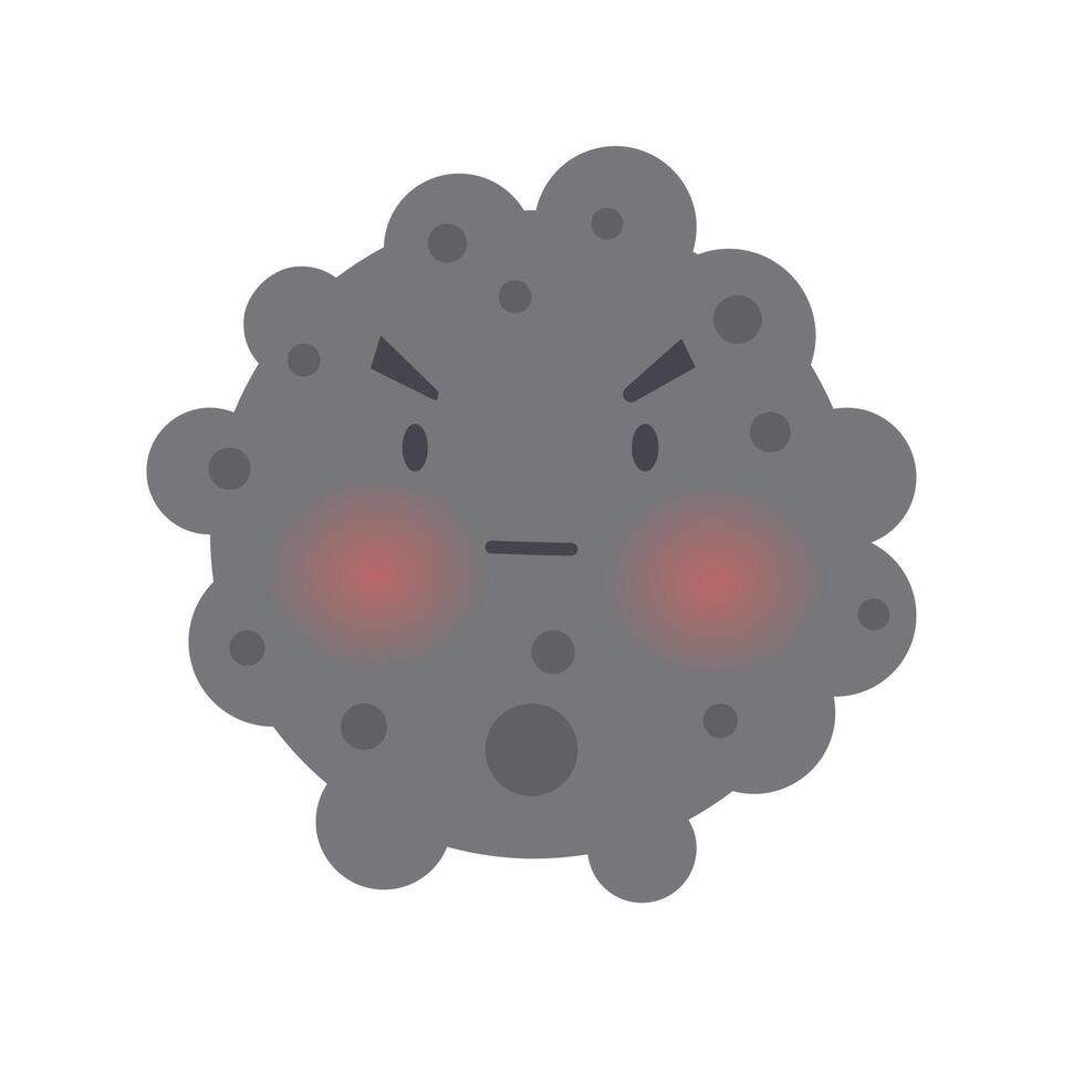 air pollution with dust PM2.5 concept vector